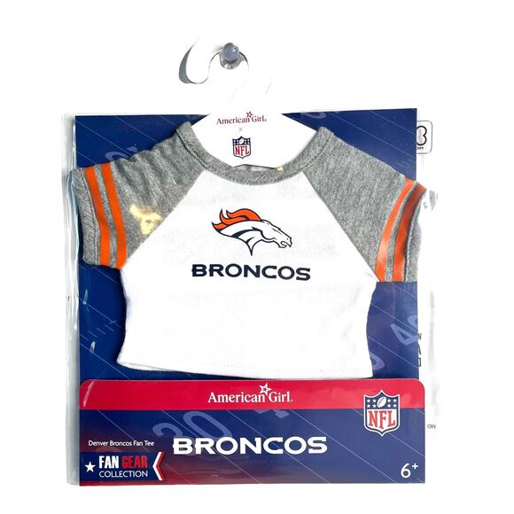 American Girl Doll NFL Denver BRONCOS FAN TEE + STARRY JEGGINGS Football Outfit - Picture 6 of 13